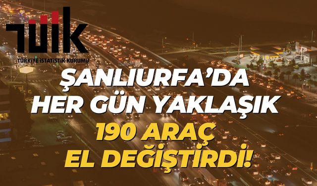 Şanlıurfa’da 5 Bin 864 Araç El Değiştirdi