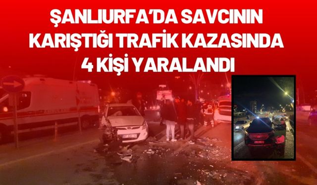 Harran Cumhuriyet Savcısının da Karıştığı Zincirleme Trafik Kazasında 4 Kişi Yaralandı