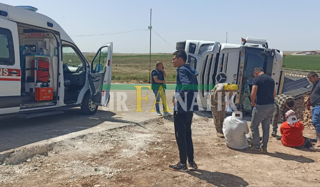 Şanlıurfa’nın Viranşehir İlçesinde Tır Devrildi