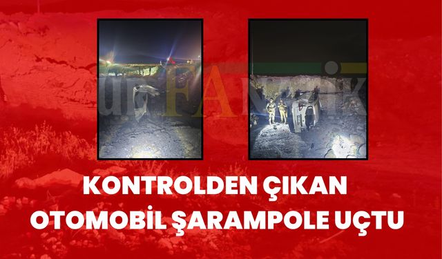 Bozova'da Kontrolden Çıkan Otomobil Şarampole Uçtu