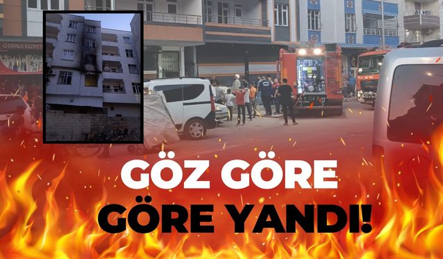 Şanlıurfa Eyyübiye’de Alevler Daireyi Sardı, Mahalleli Sokağa Döküldü