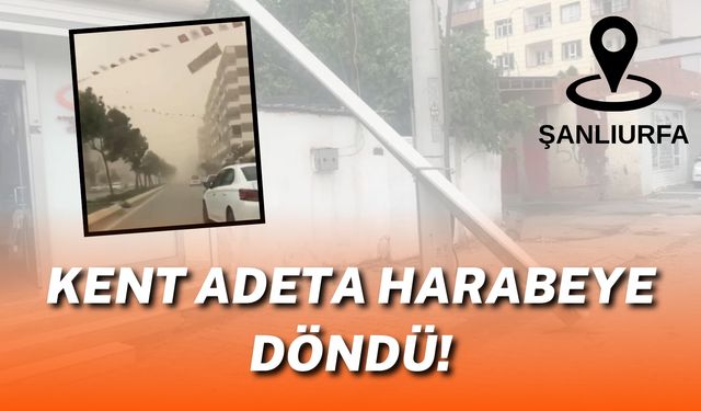 Fırtına Şanlıurfa’yı Paramparça Etti: Ağıllar Yıkıldı, Trafik Felç Oldu!