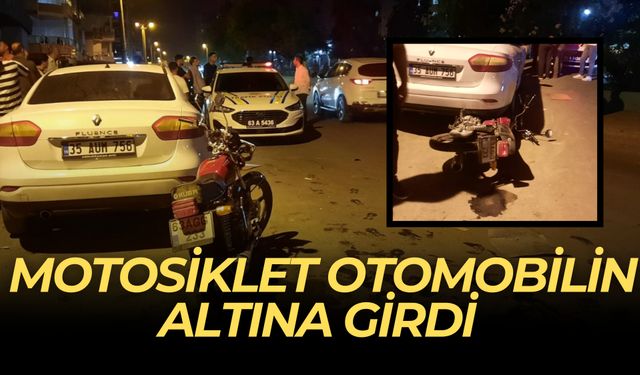 Şanlıurfa Haliliye'de Motosiklet Otomobilin Altına Girdi