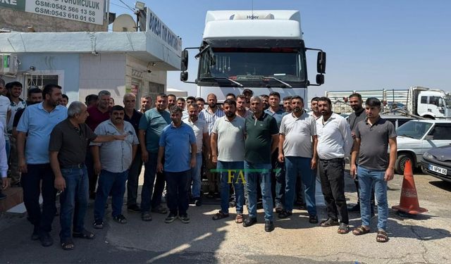 Viranşehir’de Kamyoncular Greve Gitti!