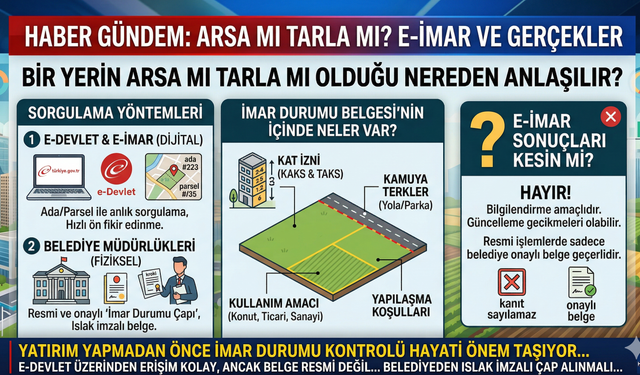 Bir Yerin Arsa mı Tarla mı Olduğu Nereden Anlaşılır? e-İmar Sonuçları Kesin mi?