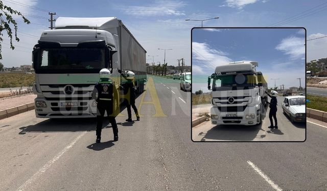 Akçakale İlçe Emniyet Müdürlüğü Tır ve Kamyonları Mercek Altına Aldı