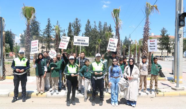Harran'da Öğrencilere Trafik Eğitimi Verildi