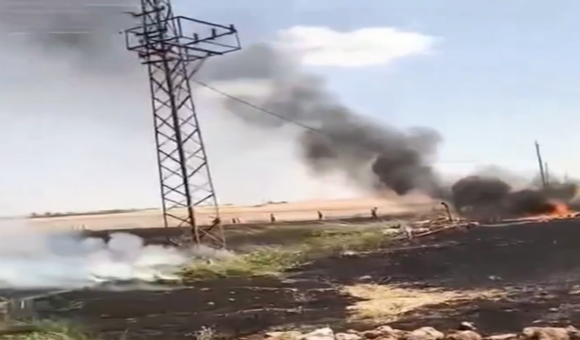 Şanlıurfa’da Büyük Yangın! Çiftçinin Emekleri Dakikalar İçinde Yandı