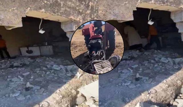 Ceylanpınar’da Freni Boşalan Traktör Evin Duvarını Yıkarak İçeri Girdi