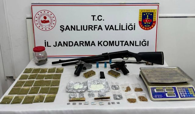 Şanlıurfa’da Narkotik Operasyonu: Silah ve Yasaklı Madde Ele Geçirildi