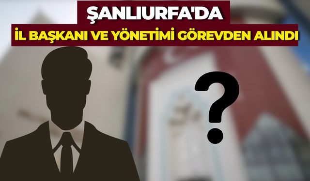 Milliyetçi Hareket Partisi Şanlıurfa İl Teşkilatı Feshedildi