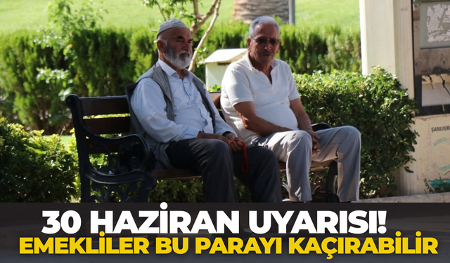 30 Haziran Uyarısı! Emekliler Bu Parayı Kaçırabilir