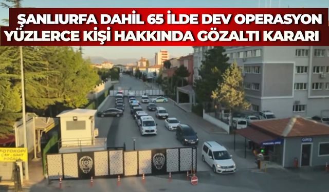 Şanlıurfa Dahil 65 İlde Mali Suç Örgütlerine Yönelik Operasyon