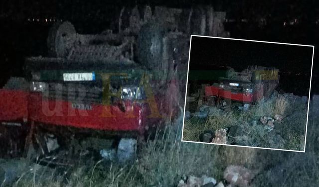 Suruç-Birecik “Ölüm Yolunda” Feci Kaza: Kamyon Şarampole Devrildi, Sürücü Yaralandı