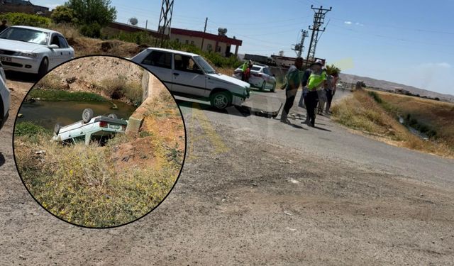 Şanlıurfa’da Şarampole Yuvarlanan Araçta 1’i Çocuk 2 Kişi Yaralandı