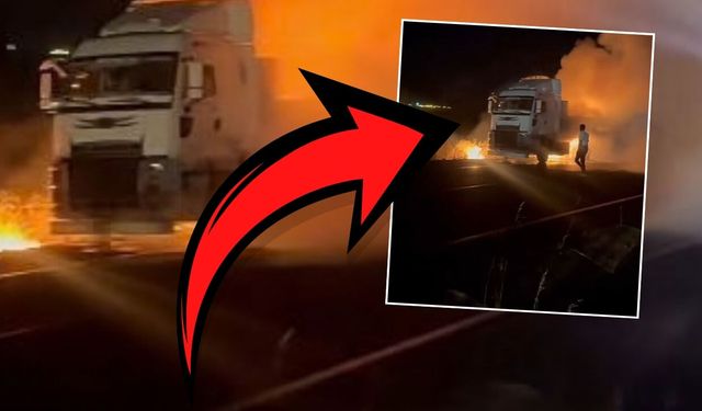 Viranşehir–Nusaybin Yolunda Korku Dolu Anlar: Tır Alev Alev Yandı!