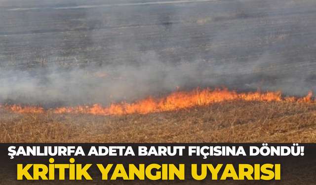 Şanlıurfa Adeta Barut Fıçısına Döndü! Kritik Yangın Uyarısı