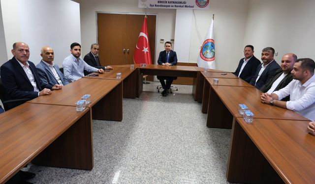 Kaymakam Şahin’e Nezaket Ziyareti