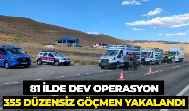 81 İlde Dev Göç Operasyonu: 25 Organizatör ve 355 Düzensiz Göçmen Yakalandı