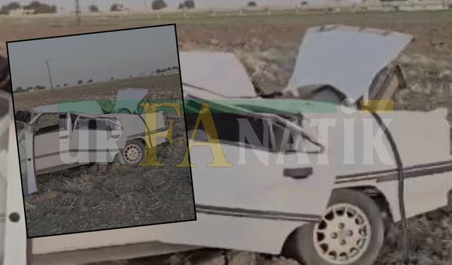 Akçakale’de Mucurlu Yolda Takla Atan Otomobil Hurdaya Döndü