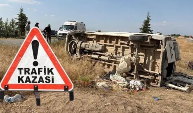 Konya'da Şanlıurfalı Tarım İşçilerini Taşıyan Minibüs Devrildi: 1'i Ağır 17 Yaralı