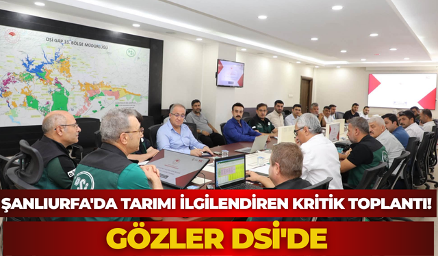 Şanlıurfa'da Tarımı İlgilendiren Kritik Toplantı! Gözler DSİ'de