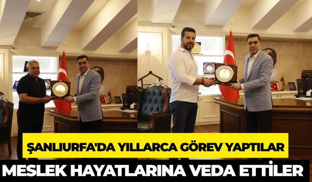 Şanlıurfa'da Yıllarca Görev Yapan İki Polis Memuru Emekliye Ayrıldı