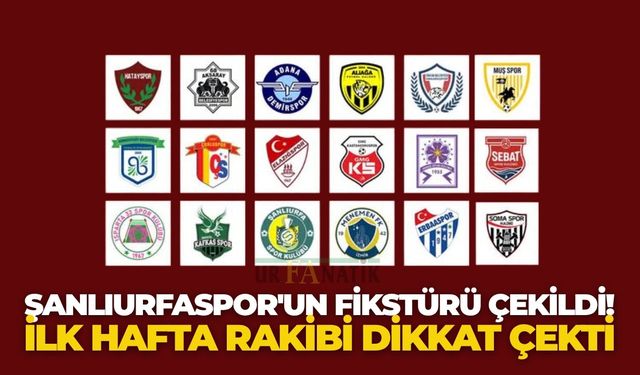 Şanlıurfaspor'un Fikstürü Çekildi! İlk Hafta Rakibi Dikkat Çekti