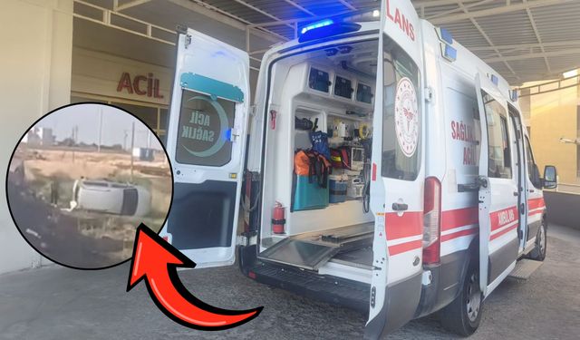Siverek-Hilvan Yolunda Hafif Ticari Araç Şarampole Devrildi