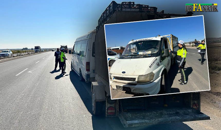 Akçakale yolunun trafik düzenini kadın polisler sağlıyor