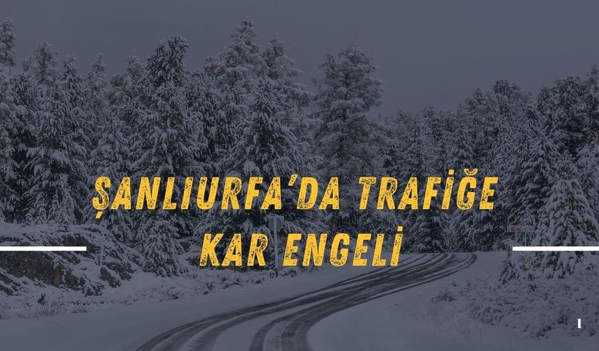 Şanlıurfa’da Trafiğe Kar Engeli: Uyarı Geldi