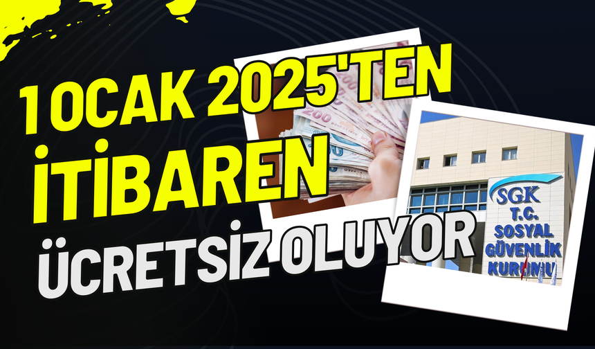 1 Ocak 2025'ten İtibaren Emekliler İçin Ücretsiz Oluyor