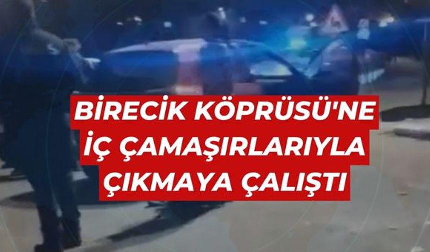 Bir Kadın Birecik Köprüsü'ne İç Çamaşırlarıyla Çıkmaya Çalıştı