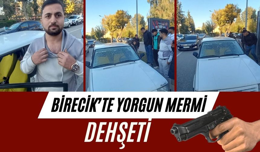 Birecik’te Otomobile Yorgun Mermi İsabet Etti