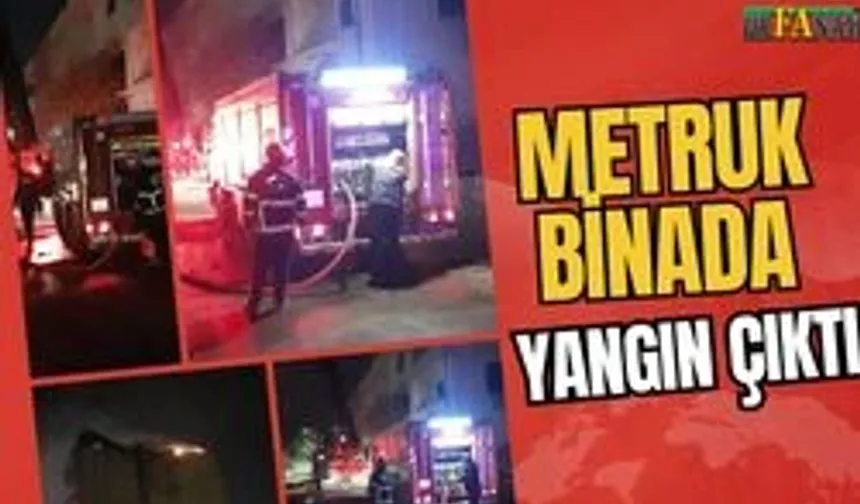 Eyyübiye’de 5 Katlı Metruk Binada Korkutan Yangın