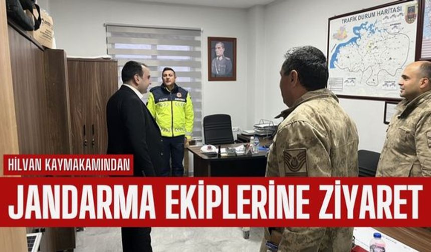 Hilvan Kaymakamı Orhan Gazi Karakaş'tan Jandarma Komutanlığına Ziyaret