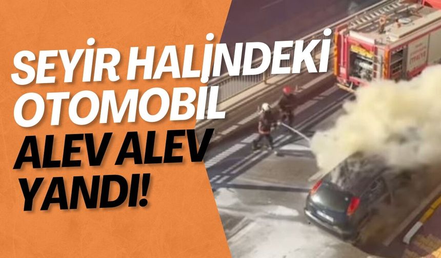 Haliliye’de Seyir Halindeki Otomobil Alev Alev Yandı!