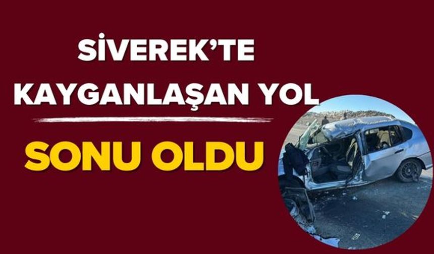 Siverek'te Kayganlaşan Yol Sonu Oldu