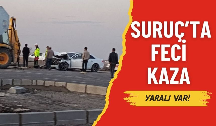 Suruç’ta Feci Kaza: Otomobil İş Makinesine Çarptı