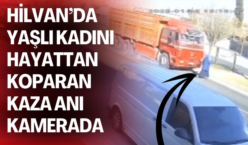 Hilvan’da Yaşlı Kadını Hayattan Koparan Kaza Anı Kamerada