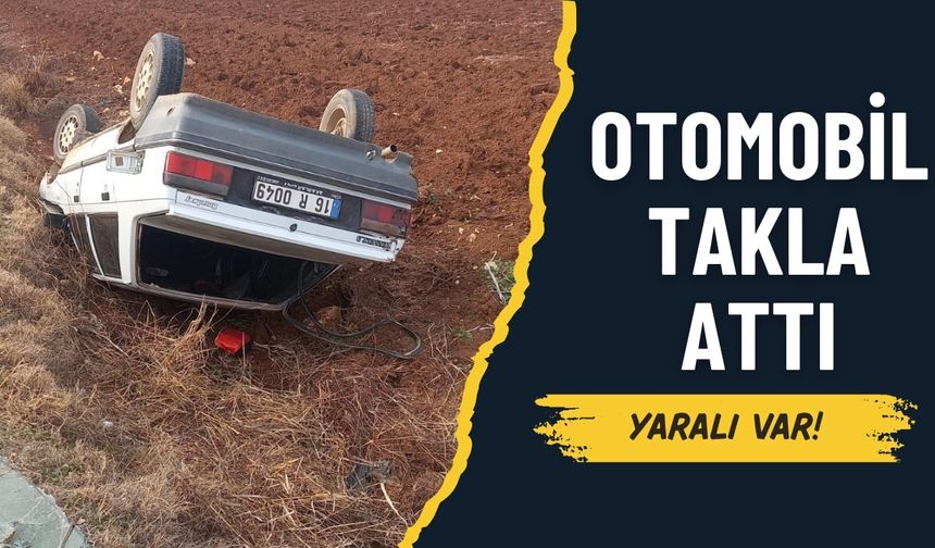 Eyyübiye'de Takla Atan Otomobilde Sürücü Yaralandı