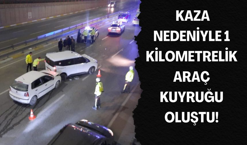 Şanlıurfa’da Kaza Nedeniyle 1 Kilometrelik Araç Kuyruğu Oluştu!