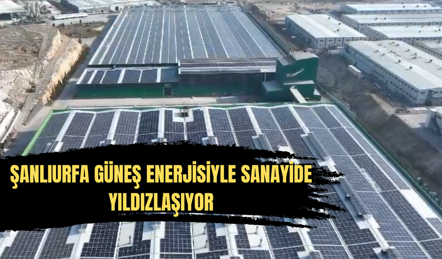 Şanlıurfa Güneş Enerjisiyle Sanayide Yıldızlaşıyor