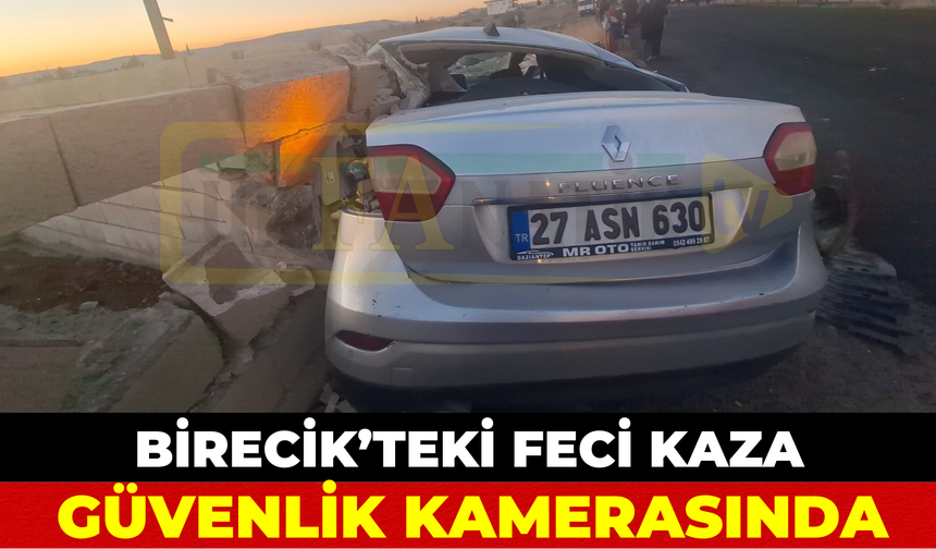 Şanlıurfa Birecik'te Yürekleri Ağızlara Getiren Kaza Güvenlik Kamerasına Yansıdı