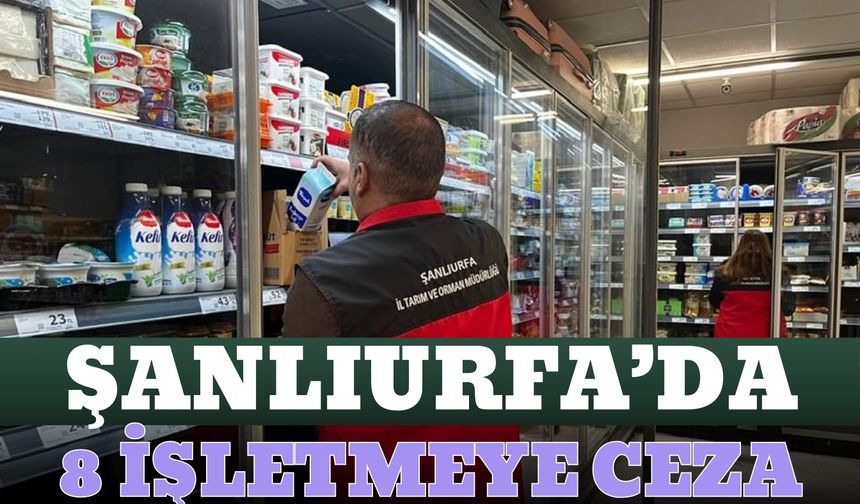 Şanlıurfa’da 8 işletmeye 484 bin 72 TL Ceza