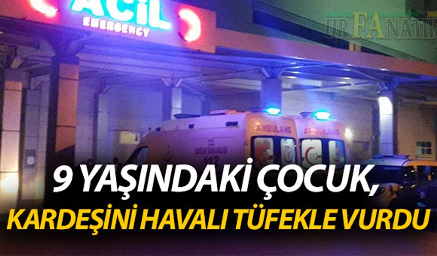 Şanlıurfa’da 9 Yaşındaki Çocuk, Kardeşini Havalı Tüfekle Vurdu