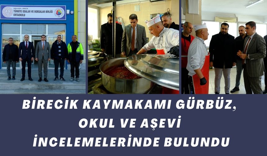 Birecik Kaymakamı Mustafa Gürbüz İncelemelerde Bulundu