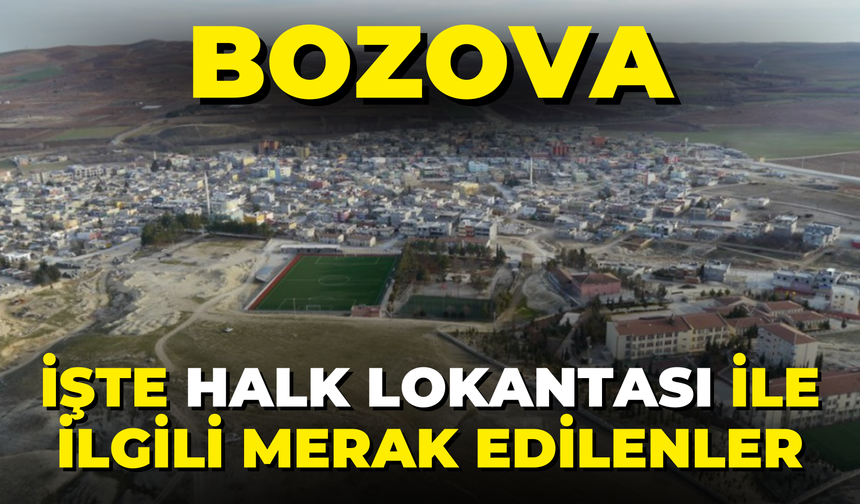 Bozova Belediyesi Halk Lokantası Fiyatları! Bozova Belediyesi Halk Lokantası Ne Zaman Açık?