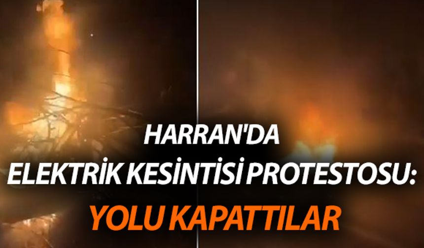 Harran'da Elektrik Kesintisi Protestosu: Lastik Yakıp Yolu Kapattılar