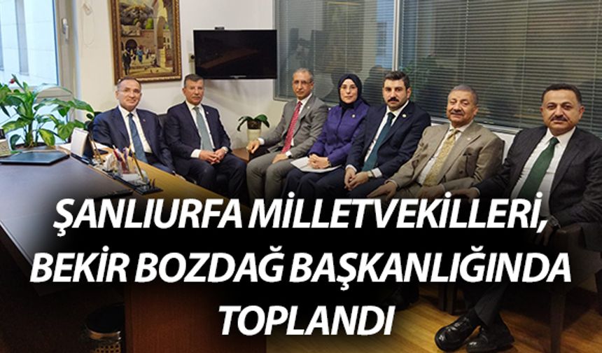 AK Parti Şanlıurfa Milletvekilleri, Bekir Bozdağ Başkanlığında Toplandı